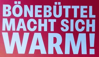 Informationsveranstaltung Flyer der Veranstaltung "Bönebüttel macht sich warm"